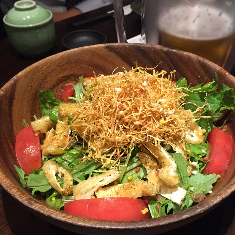 水菜と湯葉のちりめんサラダ(ほっこり 有楽町店 )