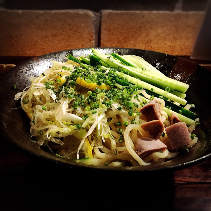 冷やしネギレモンそば(いが嵐倉庫 )