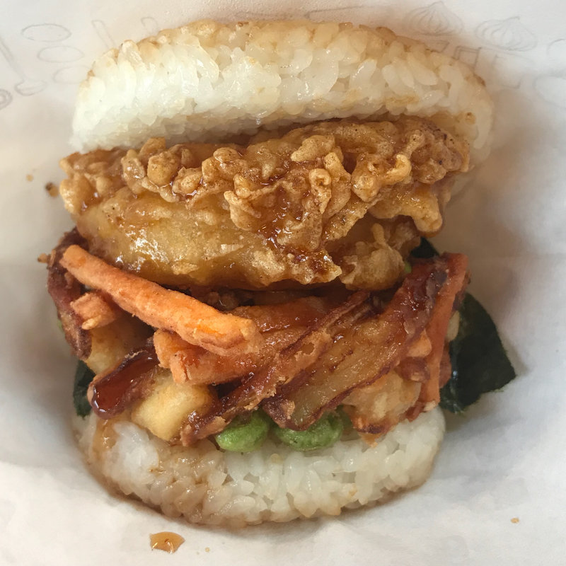 【期間限定】モスライスバーガーよくばり天 海老とかきあげ(モスバーガー小平小川町店)