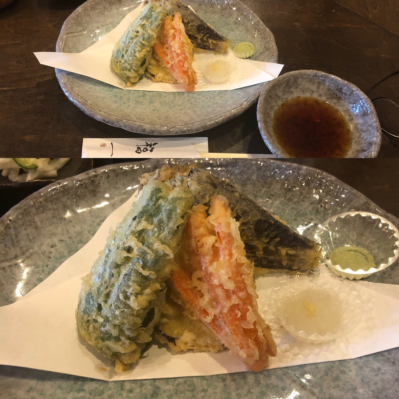 朝採り野菜の天ぷら(そば切り福一 )