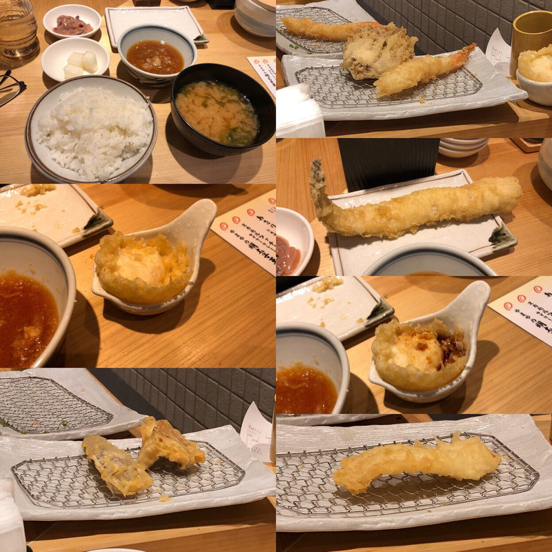 大穴子天定食(天ぷら定食 まきの 武蔵小山店)