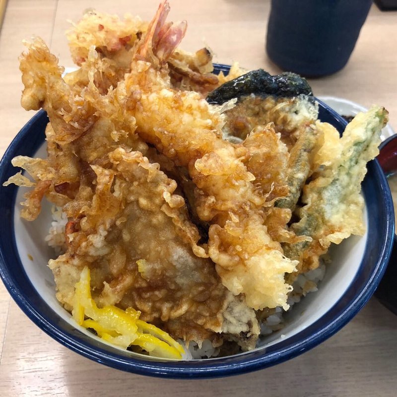 夏の海鮮天丼(天丼てんや 京急大森海岸店)