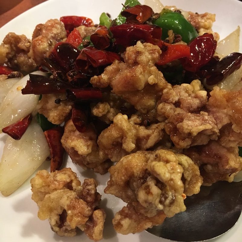 とり唐揚げ四川風(中華粥 香港ロジ 渋谷桜丘町店)