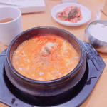 純豆腐チゲ・ライス(韓流館)