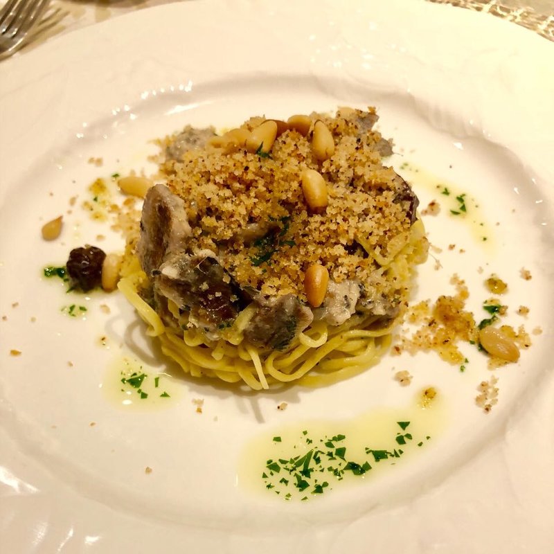 自家製タリオリーニ 小イワシのソース(ステファノ エ トモコ)