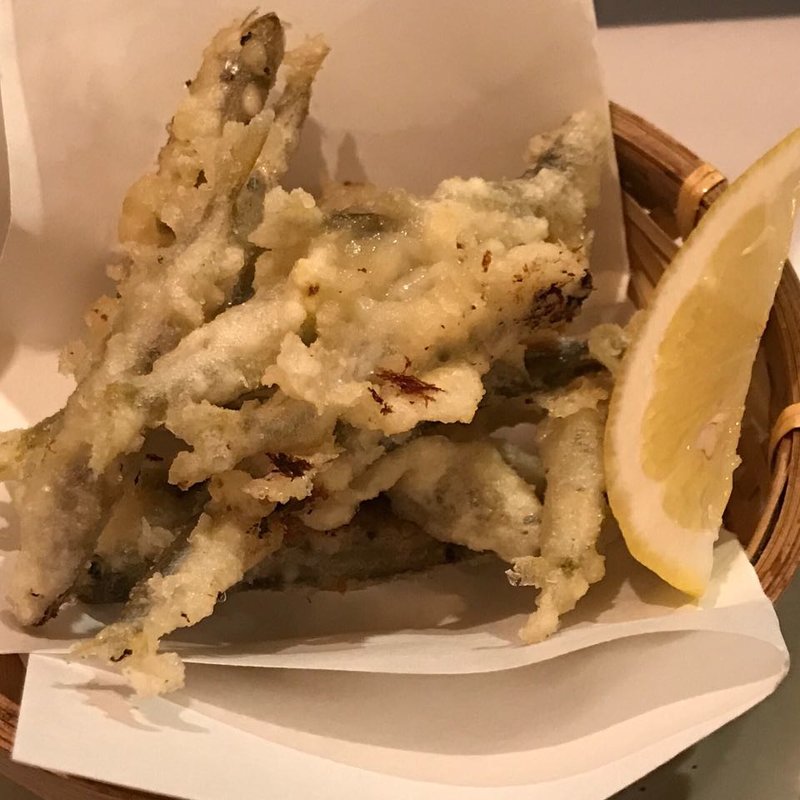 稚鮎天ぷら(気まぐれキッチン石橋)