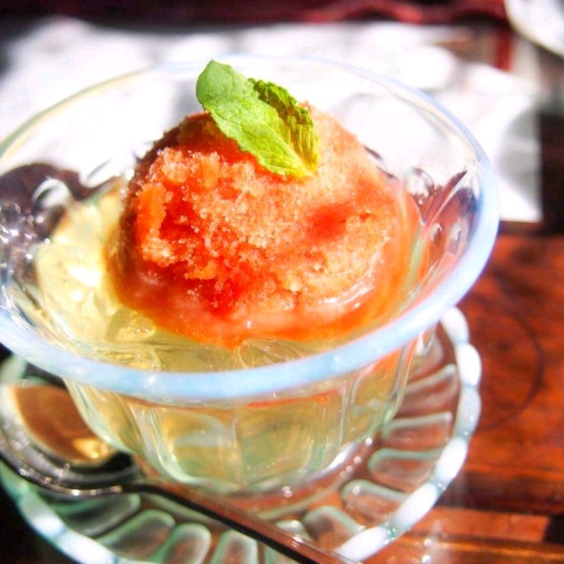 トマトシャーベットと愛玉子のゼリー(悟空茶荘（第3火曜日定休）)
