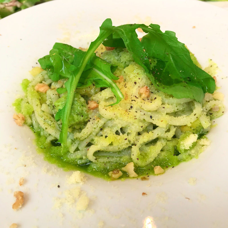 アボカドとくるみ、ルッコラのグルテンフリーパスタ ジェノベーゼソース(ジンジャーガーデンアオヤマ （Ginger Garden AOYAMA）)