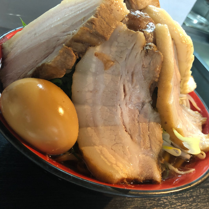 藤郎（限定）+肉増し+味玉(麺匠 重厚軍団)