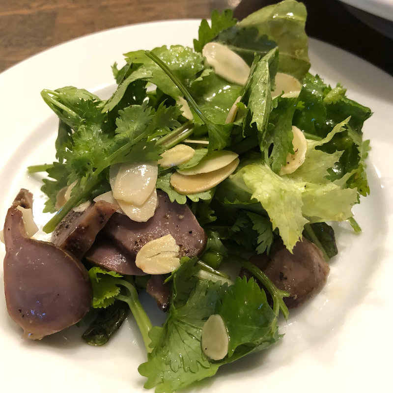 砂肝とハーブのサラダ(酒飲めフレンチ bisとろタカギ)