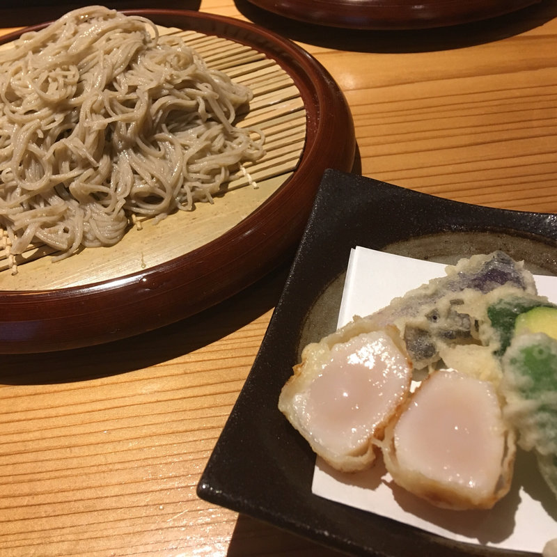 ホタテ天蕎麦ランチ(浜町 かねこ)