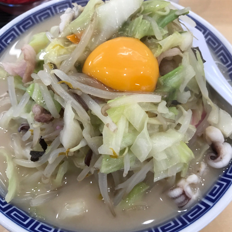 チャンポンの野菜追加(本場の味 長崎亭 薬院店)