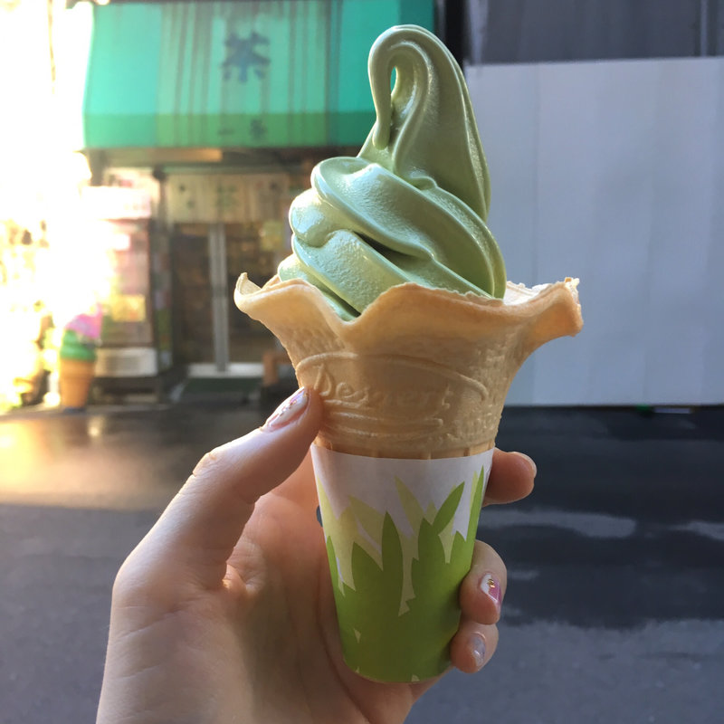 抹茶ソフトクリーム(お茶の一条)