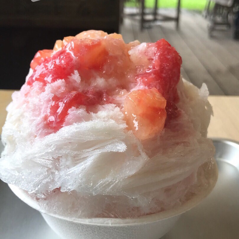 桃すもも杏仁かき氷(morico labo)