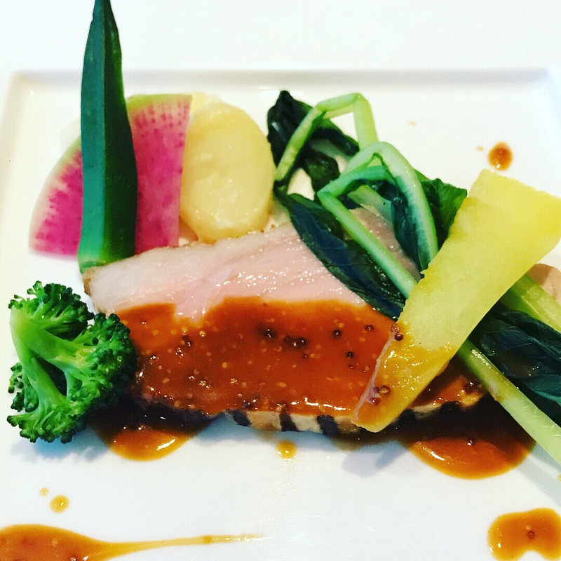 あぐー豚のローストマスタードソース(レストラン浜比庭 （ハピナ）)