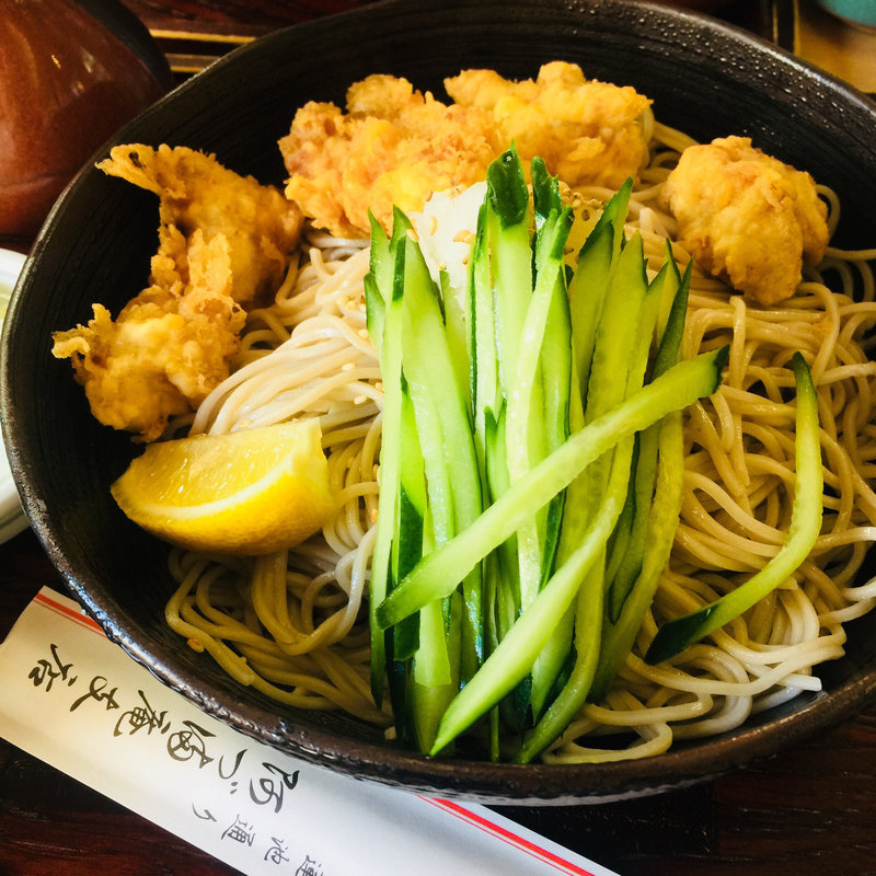 鳥唐揚げポン酢そば(阿づ満庵(あづまあん)支店)