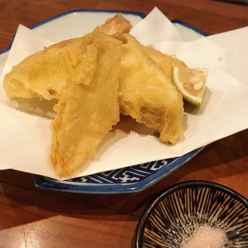 あわび茸天(酒肴 かおりぐさ)