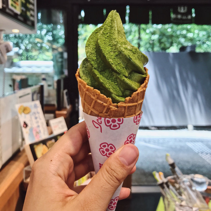 抹茶ソフト(福寿園 嵐山茶屋 （フクジュエン）)