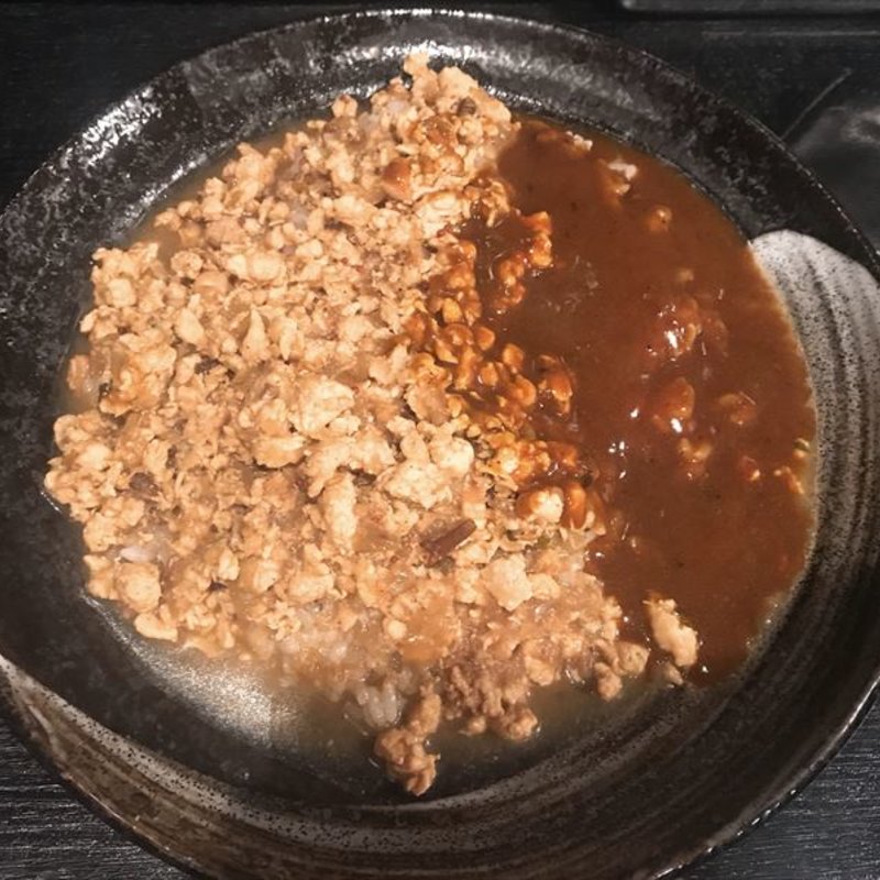 激辛チキンキーマあいがけ(和レー屋 南船場ゴヤクラ （ゴヤクラ）)