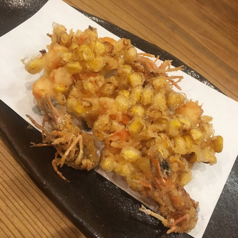 車海老ととうもろこしかき揚げ(金兎（かなう）)