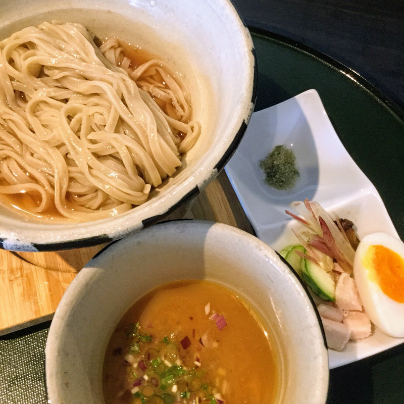 のりさんトマト水と甘海老の冷やしつけ麺(ORiBE)