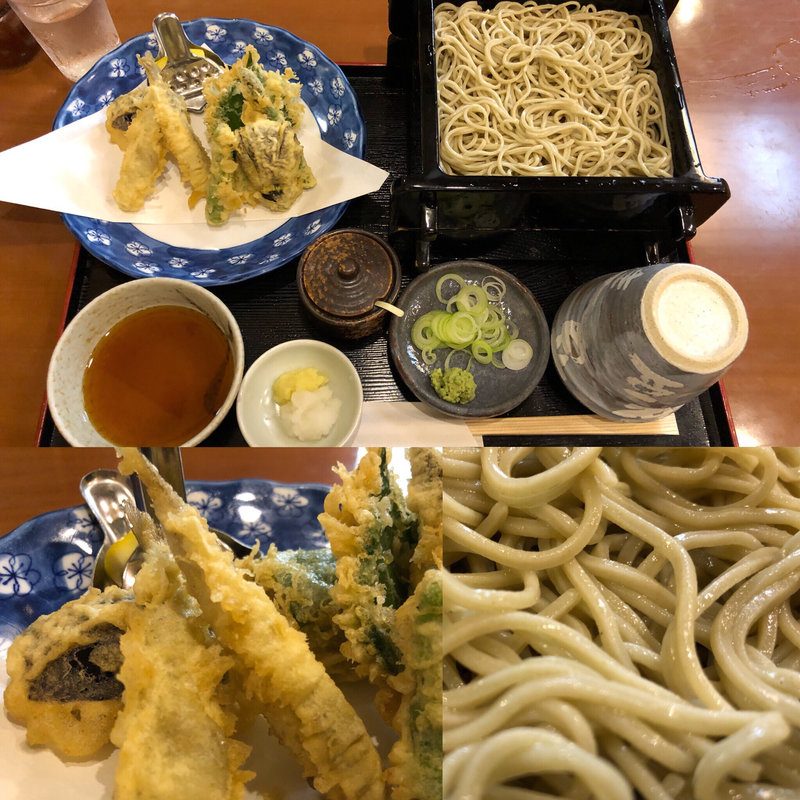 稚鮎と夏野菜の天せいろ(薮伊豆総本店)