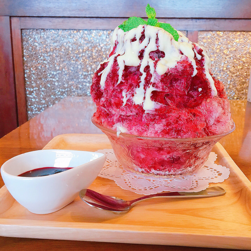 レアチーズへブルーベリー氷(petit marche （プティ マルシェ）)