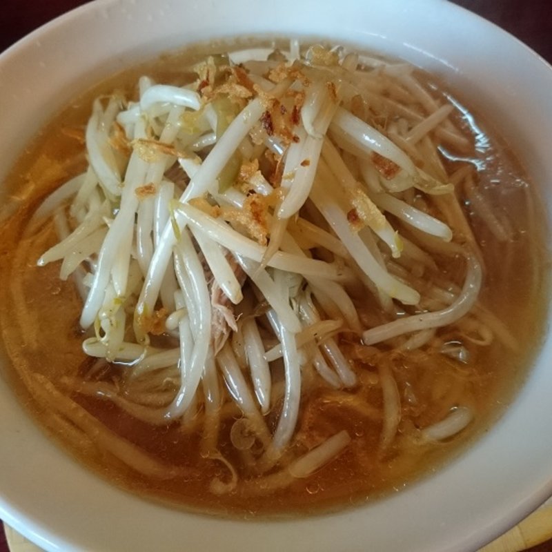 もやしとザーサイの炒めのせ らーめん(らーめん寺子屋 久我)