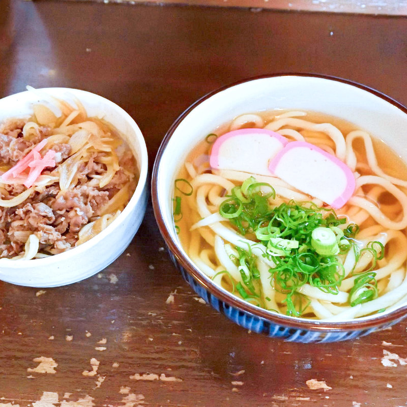 ミニ牛丼セット(國安うどん （くにやすうどん）)