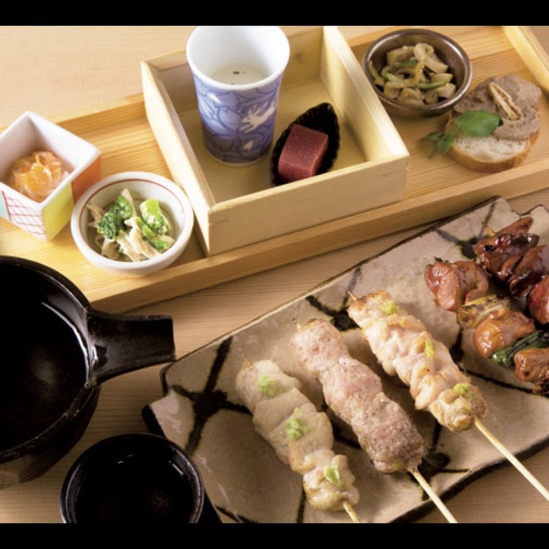 東京軍鶏焼鶏5本セット（前菜6点盛り、焼鶏5種）(鶏はな)