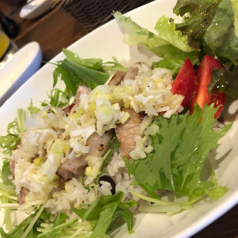 週替りごはんset 週替りご飯+サラダ+日替りデザート(BASE CAMP)