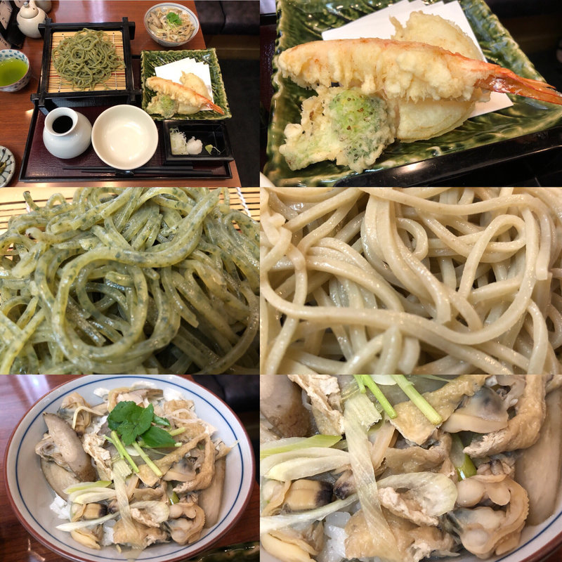 二色もり御膳(紫蘇切り、深川丼)(富の蔵)