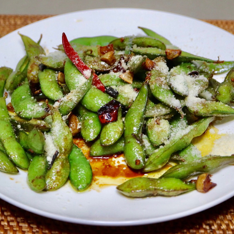 枝豆のぺぺロンチー(自宅)