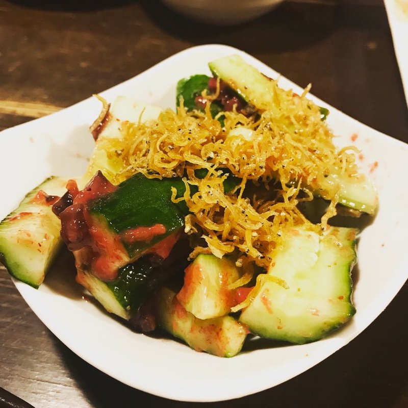 梅じゃこきゅうり(素揚げ酒場 パリパリ)