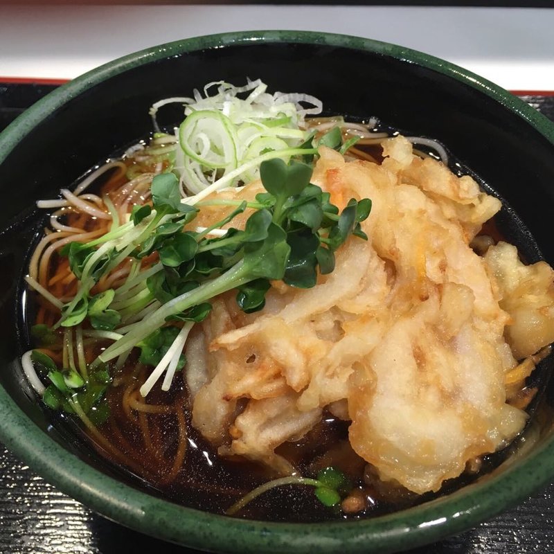 かき揚げそば(ゆで太郎 銀座５丁目店)