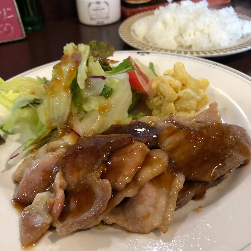 犬鳴ポーク生姜焼 ランチ(洋食 ピッコローサ)