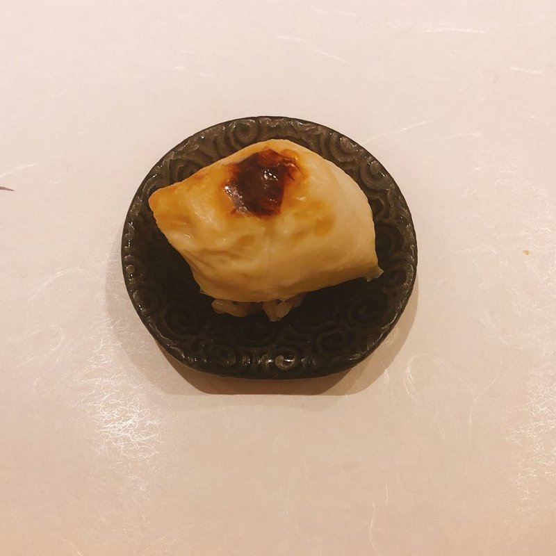 焼き白子の握り(鮨 青海)