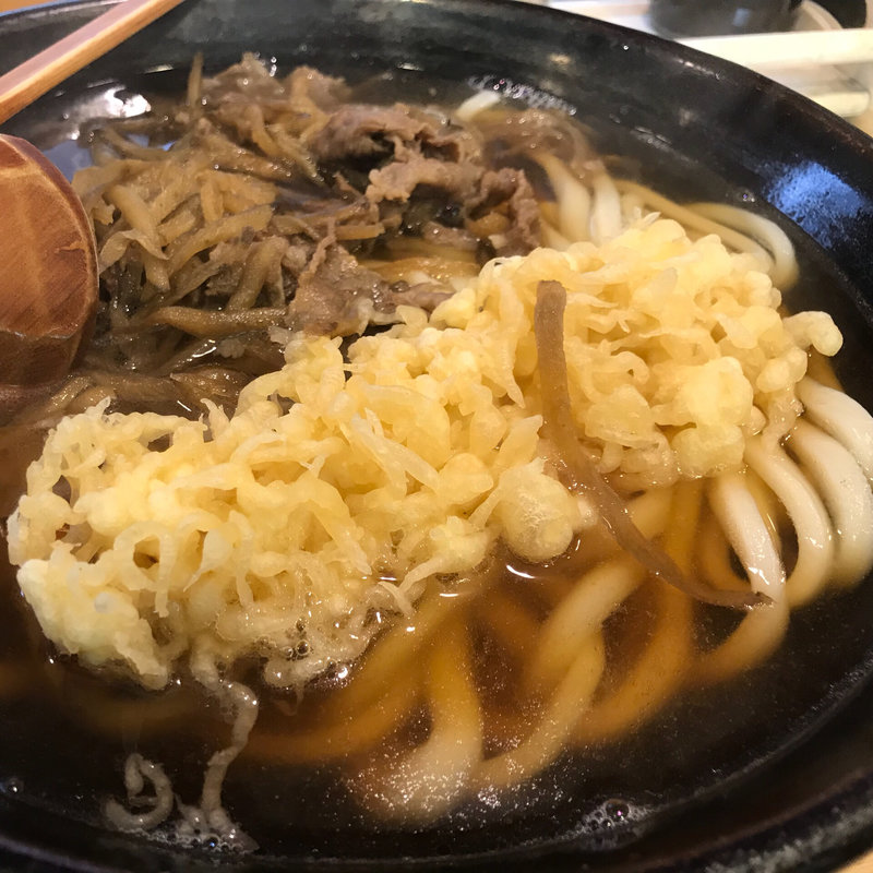 肉天うどん(飩兵衛 （どんべえ）)