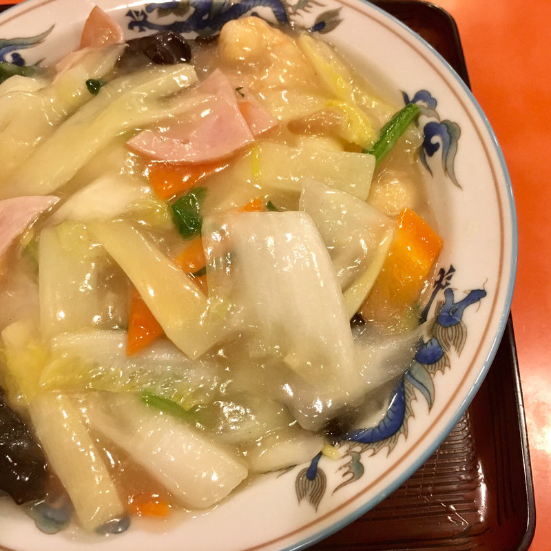 エビあんかけ塩焼きそば(中華料理 香州)