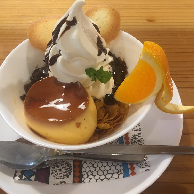 プリンアラモード (カフェモカ)(かせやCAFE （カセヤカフェ）)