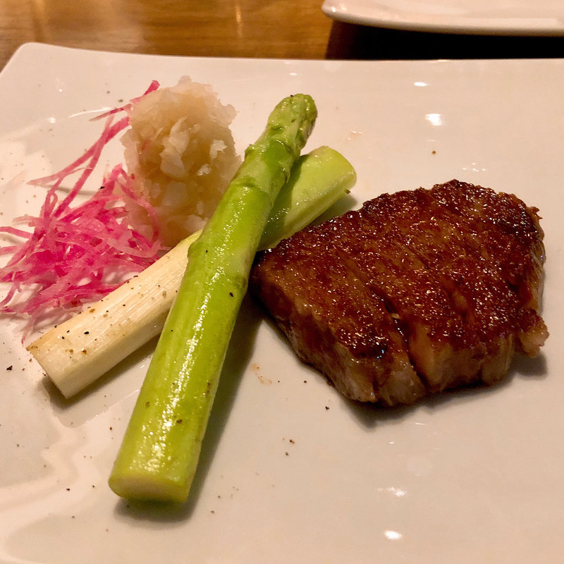 黒毛和牛サーロインステーキ(鉄板焼 天 銀座８丁目店)