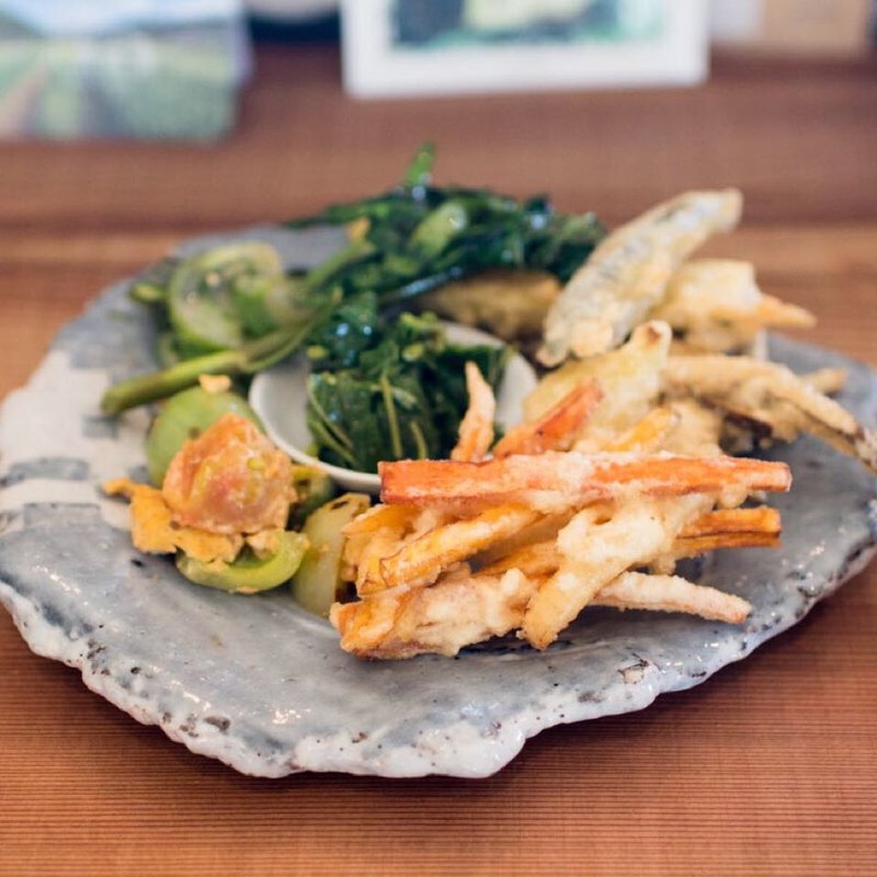 旬野菜天ぷら(八葉食堂)