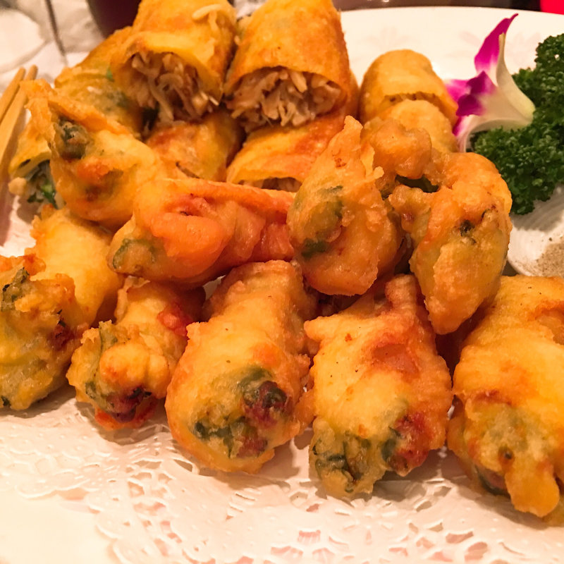 玉子の皮の春巻き・明太子と大葉の鶏肉巻き(大成閣 （タイセイカク）)