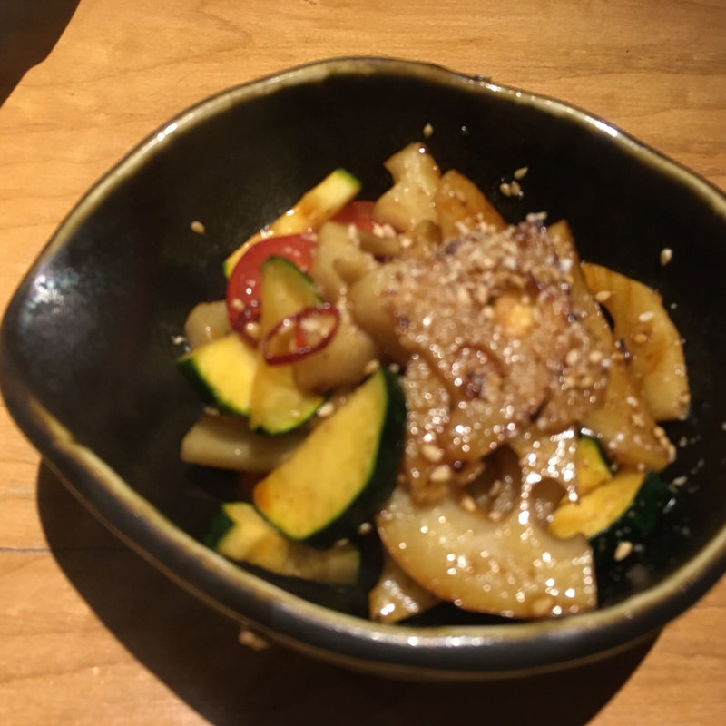 夏野菜と蓮根のキンピラ(立呑み8 )