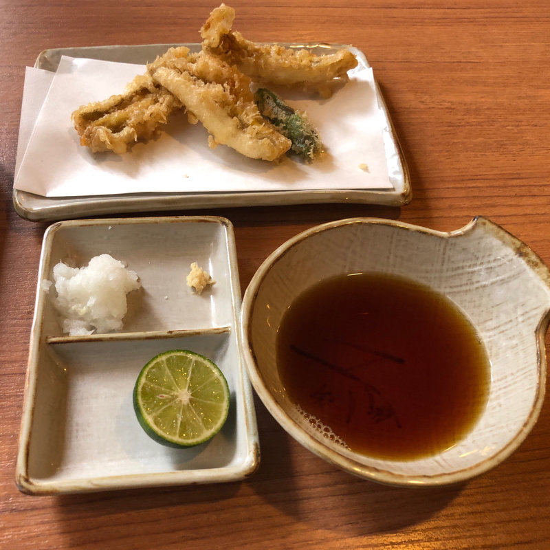 銀宝の天ぷら(布恒更科)