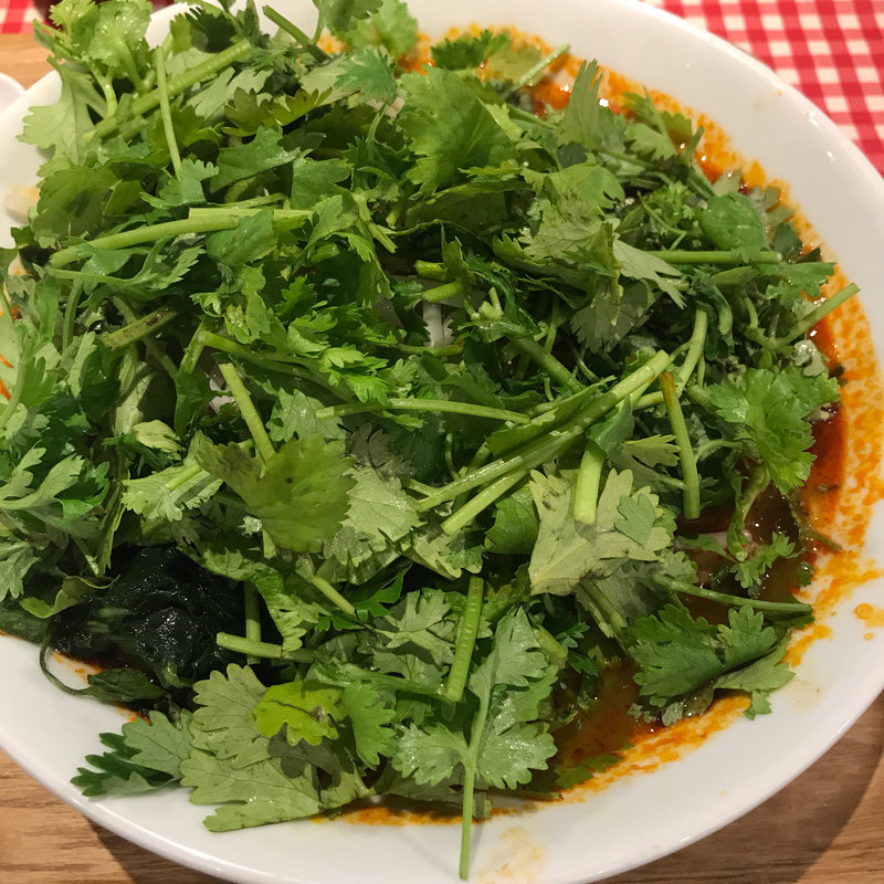 トムヤムクンパクチーラーメン(タイ国麺飯ティーヌン)