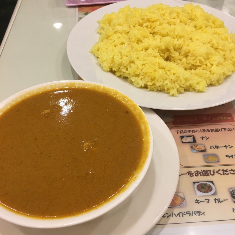 日替わりカレーセット(チキンドピアザ)(インドキッチン)