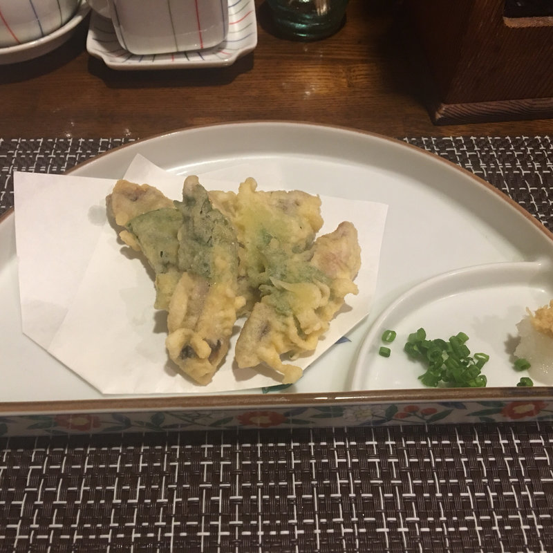 鰹トロ身しそ巻き天(魚処 まんぼう )