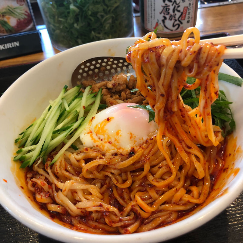冷やし麻辣担々麺(ラーメン横綱 岸和田店)