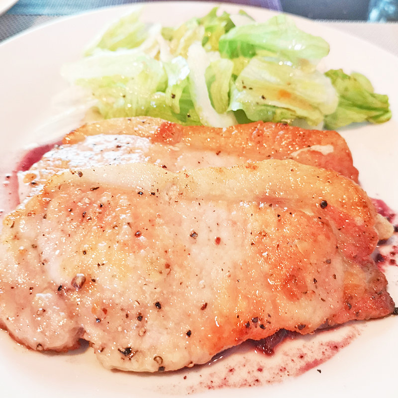 ポークソテー(国産三元豚)赤ワインソース ダブル盛り(アプリボワゼＢ．Ｂ)